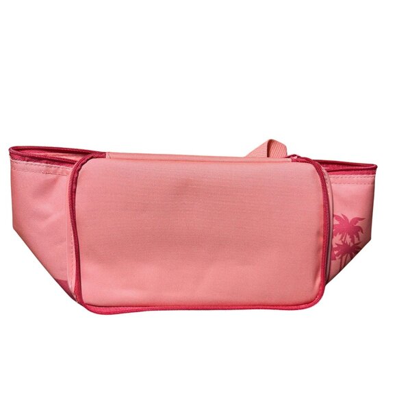 Trader Joe’s Peach Insulated Lunch Tote Bag NWT Cooler Carryall Palm Tree Design - Picture 4 of 5